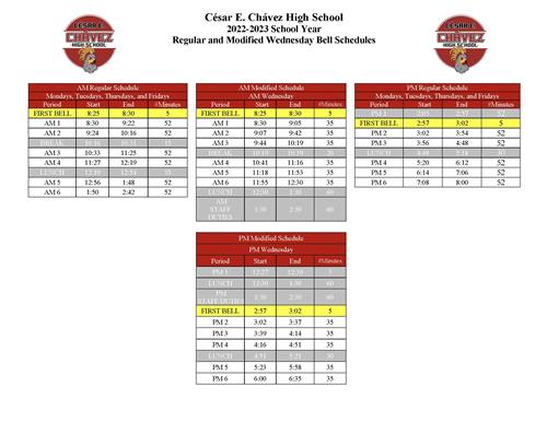 2022-2023 Bell Schedule